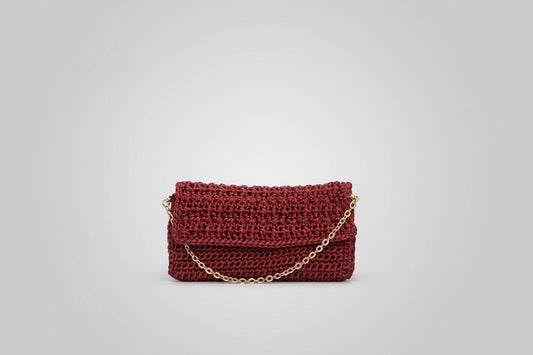 CLUTCH BAG A CROCHET "GOLDEN BURDEO"