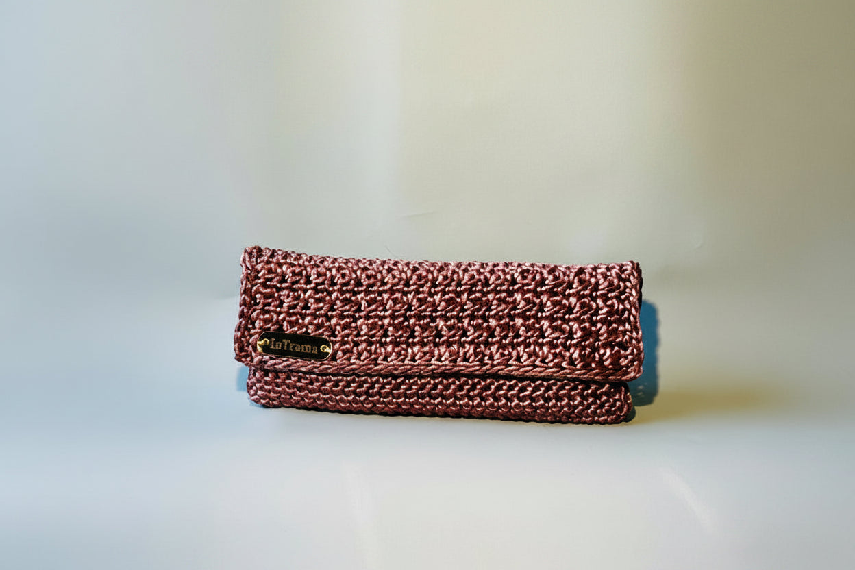 CLUTCH BAG A CROCHET "GOLDEN"