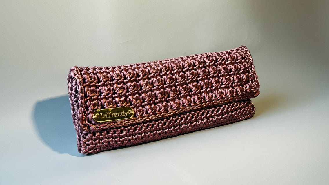 CLUTCH BAG A CROCHET "GOLDEN"