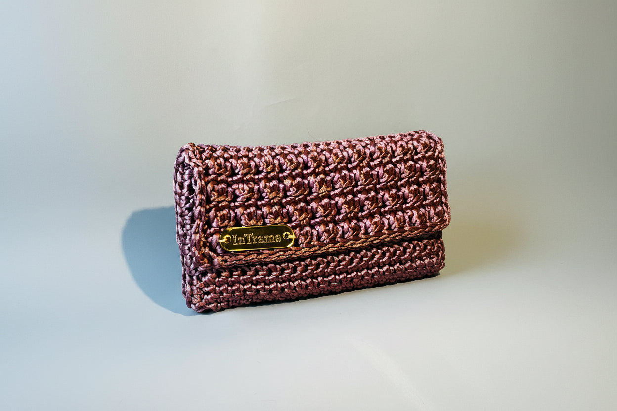 CLUTCH BAG A CROCHET "GOLDEN"