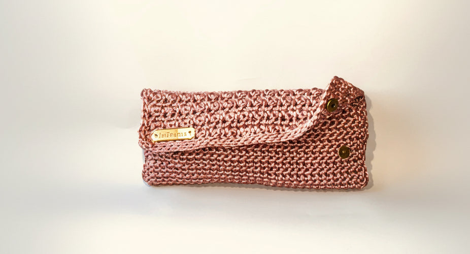 CLUTCH BAG A CROCHET "GOLDEN"
