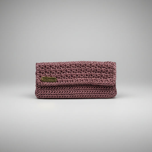CLUTCH BAG A CROCHET "GOLDEN ROSE"