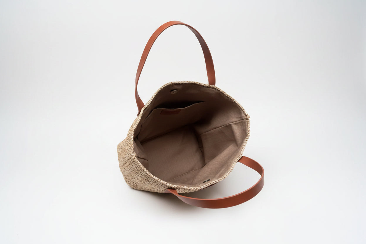 TOTE TEJIDO EN YUTE Waves GRANDE